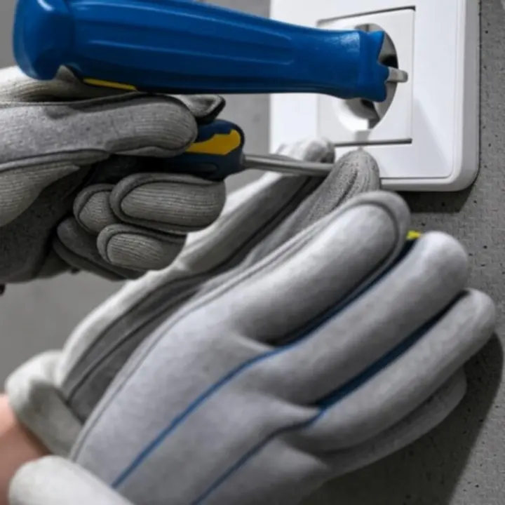 Praca z instalacjami elektrycznymi - elektryk wykonujący pomiary