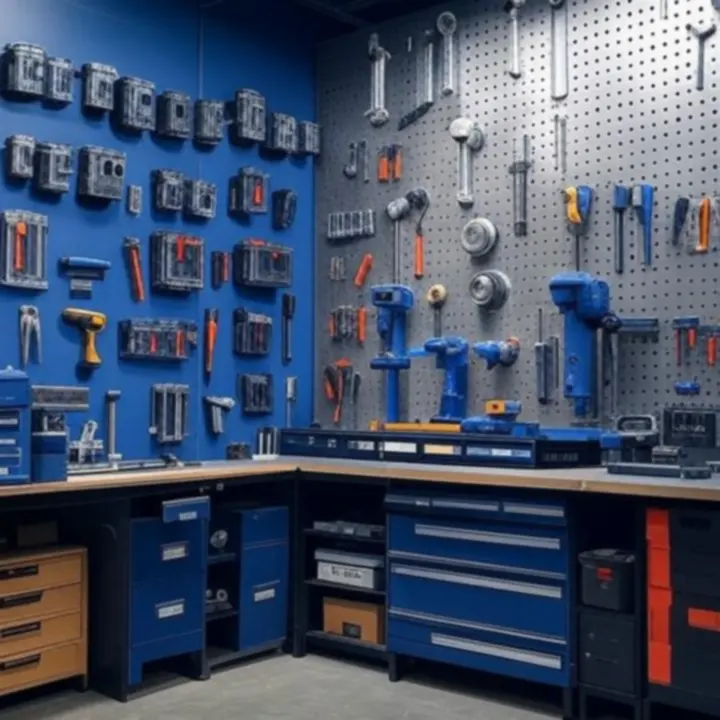 Profesjonalne środowisko warsztatowe zorganizowane dla efektywnej pracy