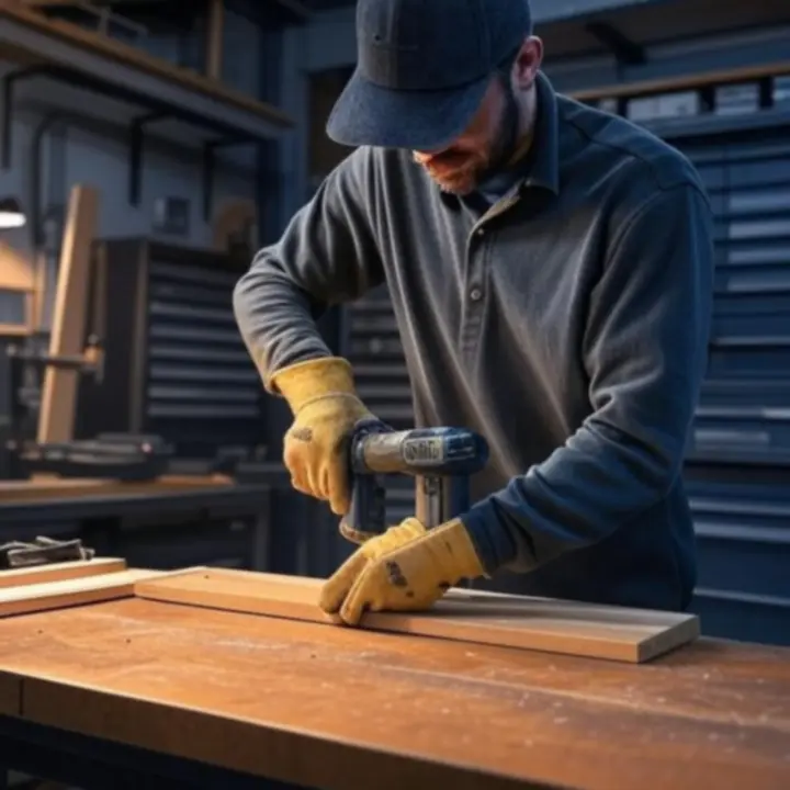 Profesjonalny warsztat z narzędziami budowlanymi i elektronarzędziami