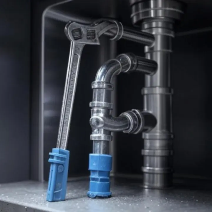 Naprawa hydrauliczna - praca z kluczami nasadowymi